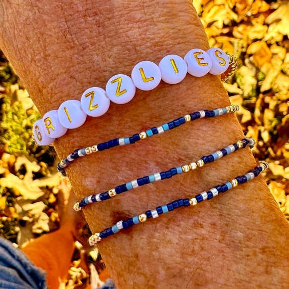 Ole Miss Sterling-silver Rebels bracelet + Set of 5 miyuki seed bead bracelets - Picture 9 of 11